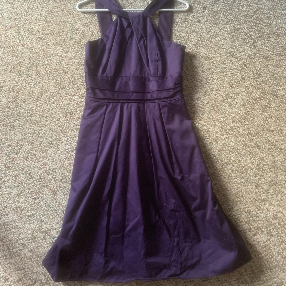 Dark purple bride maids dress